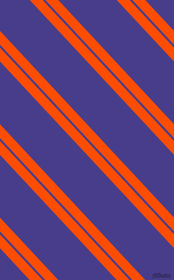 133 degree angle dual stripes line, 19 pixel line width, 4 and 86 pixel line spacing, Vermilion and Dark Slate Blue dual two line striped seamless tileable