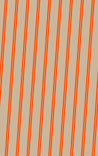 86 degree angles dual stripes line, 4 pixel line width, 2 and 28 pixels line spacing, Vermilion and Vanilla dual two line striped seamless tileable