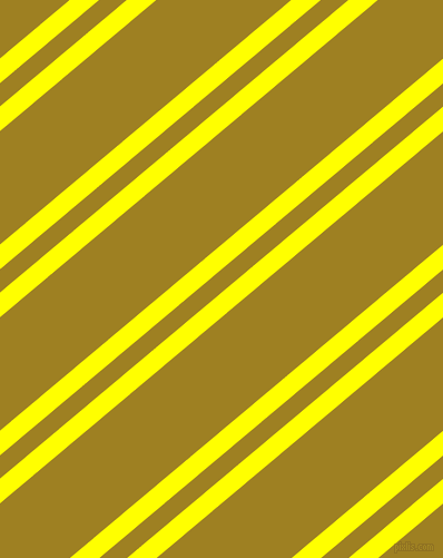 40 degree angle dual stripes line, 17 pixel line width, 16 and 78 pixel line spacing, Yellow and Hacienda dual two line striped seamless tileable