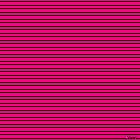 horizontal lines stripes, 4 pixel line width, 8 pixel line spacing, Black and Deep Pink horizontal lines and stripes seamless tileable