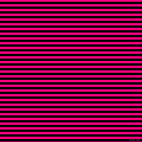 horizontal lines stripes, 8 pixel line width, 8 pixel line spacing, Black and Deep Pink horizontal lines and stripes seamless tileable