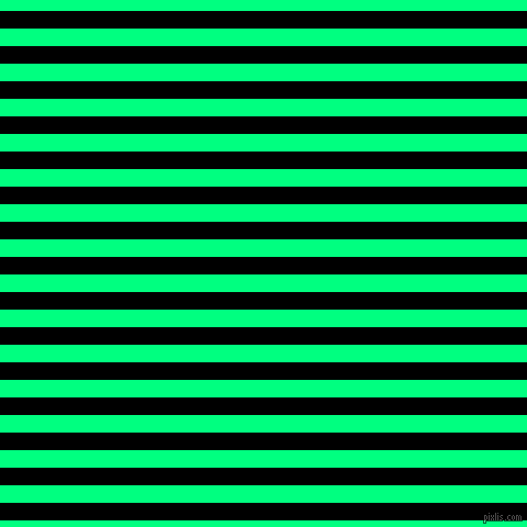 horizontal lines stripes, 16 pixel line width, 16 pixel line spacing, Black and Spring Green horizontal lines and stripes seamless tileable