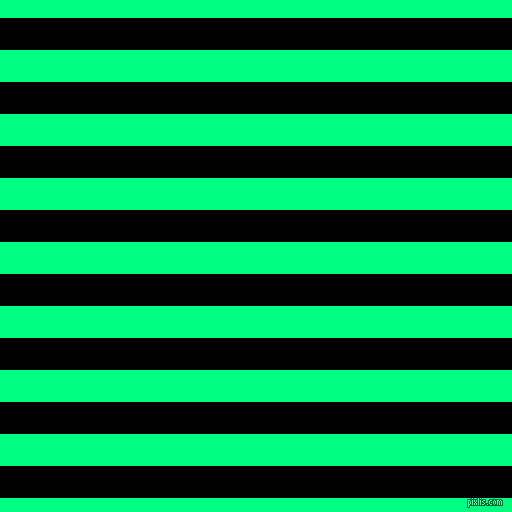 horizontal lines stripes, 32 pixel line width, 32 pixel line spacing, Black and Spring Green horizontal lines and stripes seamless tileable