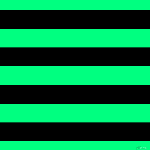 horizontal lines stripes, 64 pixel line width, 64 pixel line spacing, Black and Spring Green horizontal lines and stripes seamless tileable