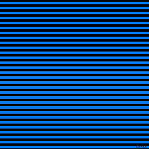 horizontal lines stripes, 8 pixel line width, 8 pixel line spacing, Dodger Blue and Black horizontal lines and stripes seamless tileable