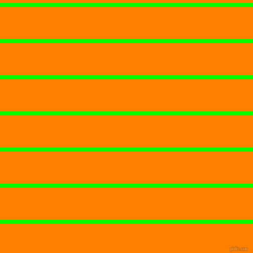 horizontal lines stripes, 8 pixel line width, 64 pixel line spacing, Lime and Dark Orange horizontal lines and stripes seamless tileable