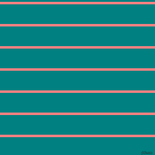 horizontal lines stripes, 8 pixel line width, 64 pixel line spacing, Salmon and Teal horizontal lines and stripes seamless tileable