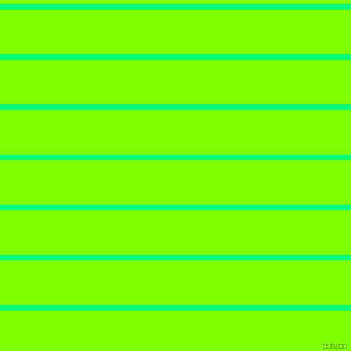 horizontal lines stripes, 8 pixel line width, 64 pixel line spacing, Spring Green and Chartreuse horizontal lines and stripes seamless tileable