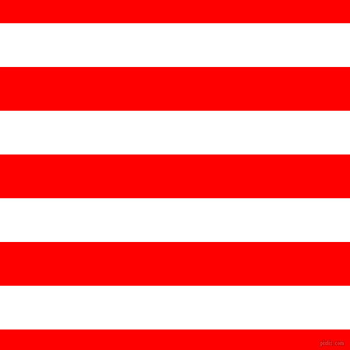 horizontal lines stripes, 64 pixel line width, 64 pixel line spacing, White and Red horizontal lines and stripes seamless tileable
