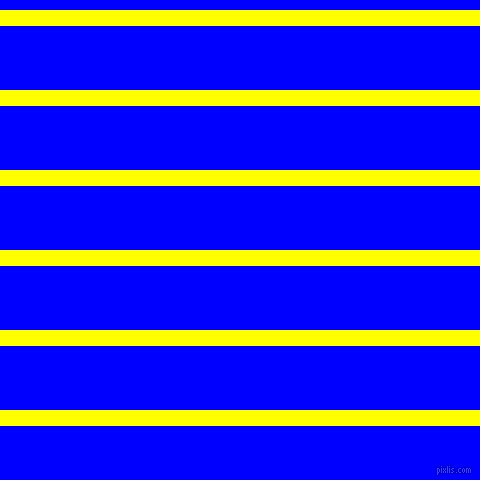 horizontal lines stripes, 16 pixel line width, 64 pixel line spacing, Yellow and Blue horizontal lines and stripes seamless tileable