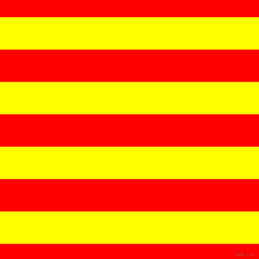 horizontal lines stripes, 64 pixel line width, 64 pixel line spacing, Yellow and Red horizontal lines and stripes seamless tileable