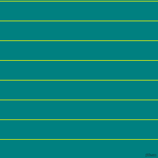 horizontal lines stripes, 2 pixel line width, 64 pixel line spacing, Yellow and Teal horizontal lines and stripes seamless tileable
