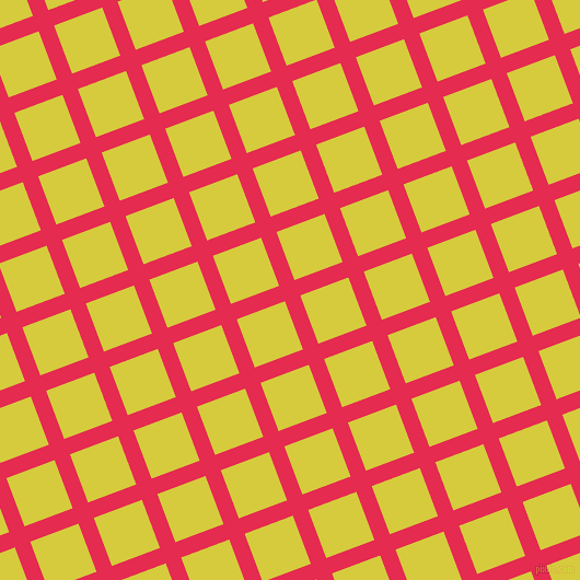 21/111 degree angle diagonal checkered chequered lines, 15 pixel line width, 47 pixel square size, Amaranth and Wattle plaid checkered seamless tileable