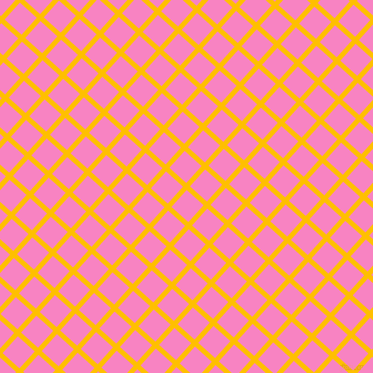 48/138 degree angle diagonal checkered chequered lines, 7 pixel lines width, 32 pixel square size, Amber and Tea Rose plaid checkered seamless tileable