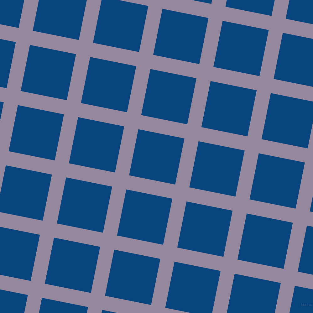 79/169 degree angle diagonal checkered chequered lines, 46 pixel lines width, 150 pixel square size, Amethyst Smoke and Dark Cerulean plaid checkered seamless tileable