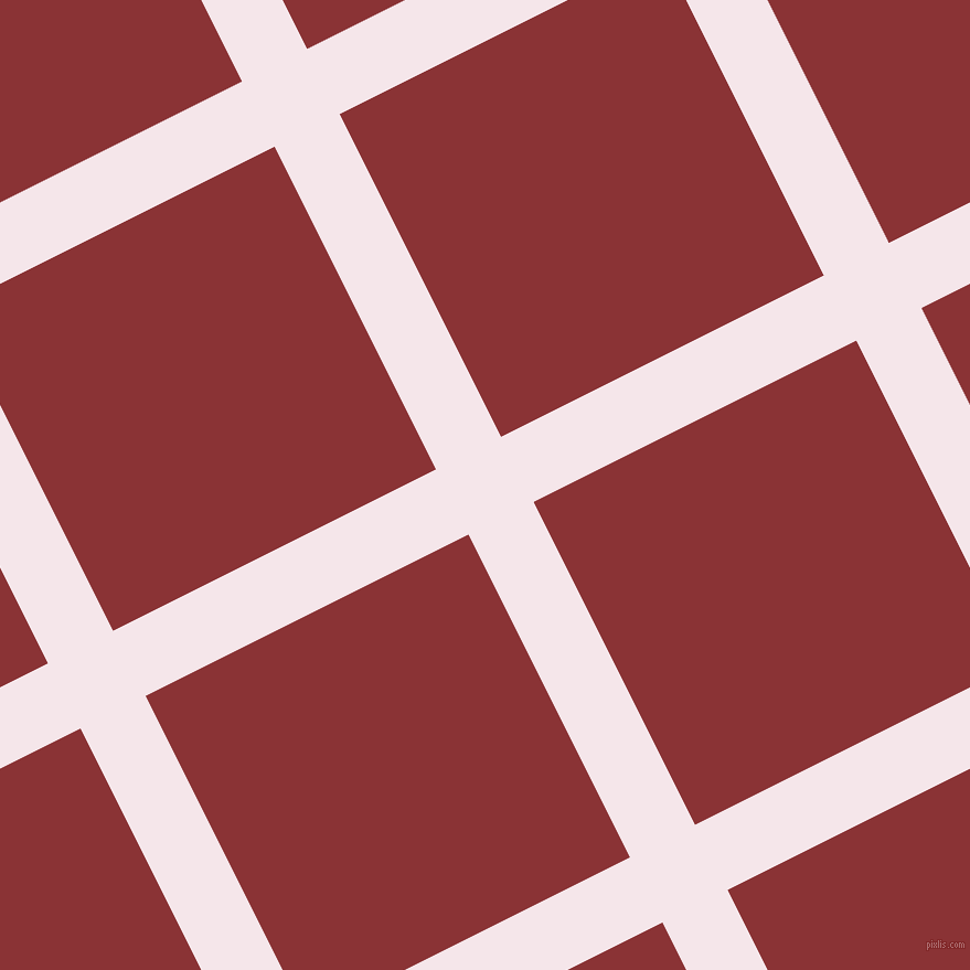 27/117 degree angle diagonal checkered chequered lines, 66 pixel line width, 327 pixel square size, Amour and Old Brick plaid checkered seamless tileable