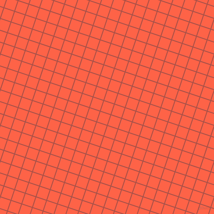 72/162 degree angle diagonal checkered chequered lines, 3 pixel line width, 33 pixel square size, Apple Blossom and Tomato plaid checkered seamless tileable