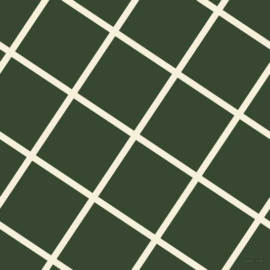 56/146 degree angle diagonal checkered chequered lines, 13 pixel line width, 135 pixel square size, Apricot White and Palm Leaf plaid checkered seamless tileable