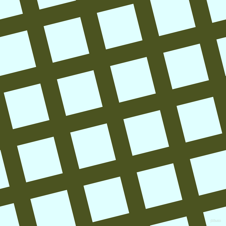 14/104 degree angle diagonal checkered chequered lines, 58 pixel line width, 128 pixel square size, Army green and Light Cyan plaid checkered seamless tileable