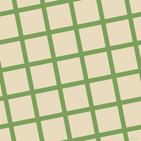 11/101 degree angle diagonal checkered chequered lines, 18 pixel lines width, 91 pixel square size, Asparagus and Double Pearl Lusta plaid checkered seamless tileable