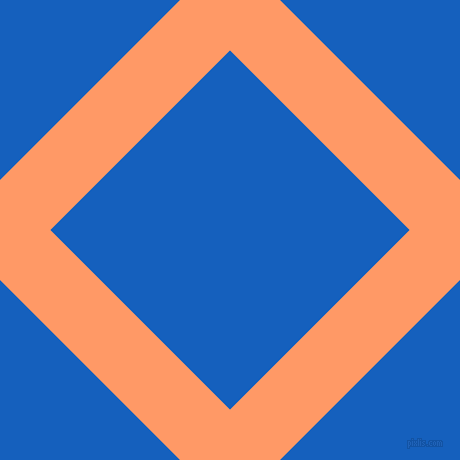 45/135 degree angle diagonal checkered chequered lines, 71 pixel line width, 254 pixel square size, Atomic Tangerine and Denim plaid checkered seamless tileable