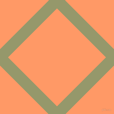 45/135 degree angle diagonal checkered chequered lines, 44 pixel lines width, 266 pixel square size, Avocado and Atomic Tangerine plaid checkered seamless tileable