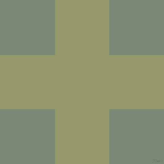 checkered chequered horizontal vertical lines, 191 pixel line width, 387 pixel square size, Avocado and Spanish Green plaid checkered seamless tileable
