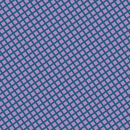 35/125 degree angle diagonal checkered chequered lines, 6 pixel lines width, 15 pixel square size, Bahama Blue and East Side plaid checkered seamless tileable
