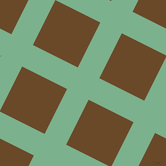 63/153 degree angle diagonal checkered chequered lines, 80 pixel line width, 167 pixel square size, Bay Leaf and Cafe Royale plaid checkered seamless tileable