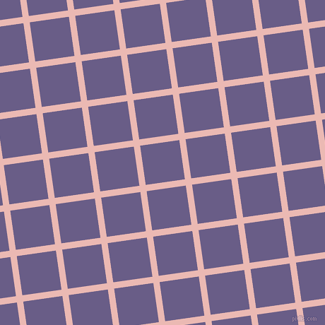 8/98 degree angle diagonal checkered chequered lines, 9 pixel line width, 56 pixel square size, Beauty Bush and Kimberly plaid checkered seamless tileable