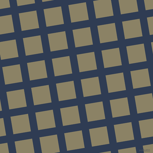 9/99 degree angle diagonal checkered chequered lines, 24 pixel line width, 58 pixel square size, Biscay and Granite Green plaid checkered seamless tileable