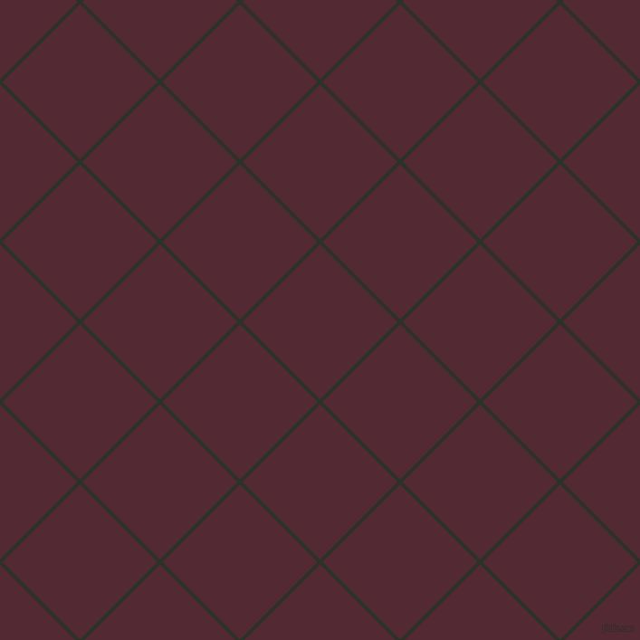 45/135 degree angle diagonal checkered chequered lines, 4 pixel line width, 121 pixel square size, Black Forest and Black Rose plaid checkered seamless tileable