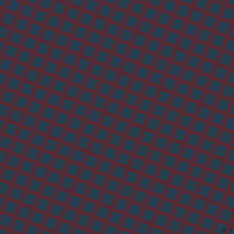 68/158 degree angle diagonal checkered chequered lines, 15 pixel lines width, 35 pixel square size, Black Rose and Nile Blue plaid checkered seamless tileable