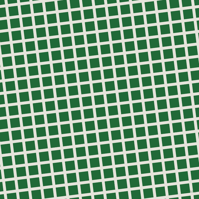 7/97 degree angle diagonal checkered chequered lines, 10 pixel line width, 32 pixel square size, Black White and Camarone plaid checkered seamless tileable