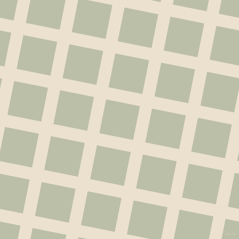 79/169 degree angle diagonal checkered chequered lines, 42 pixel line width, 117 pixel square size, Bleach White and Beryl Green plaid checkered seamless tileable