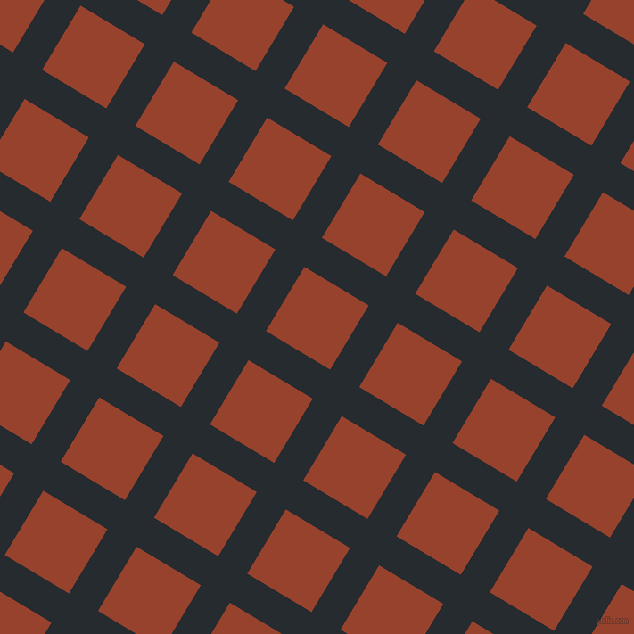 59/149 degree angle diagonal checkered chequered lines, 38 pixel lines width, 84 pixel square size, Blue Charcoal and Tia Maria plaid checkered seamless tileable
