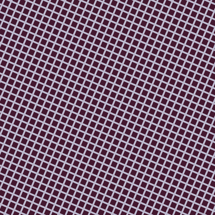 67/157 degree angle diagonal checkered chequered lines, 6 pixel line width, 18 pixel square size, Blue Haze and Blackberry plaid checkered seamless tileable