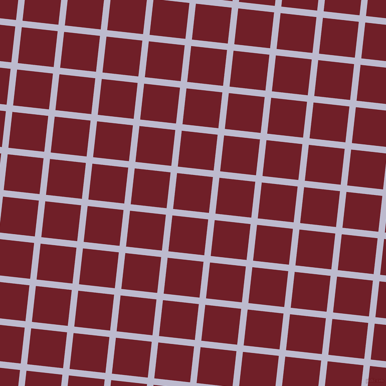 84/174 degree angle diagonal checkered chequered lines, 13 pixel lines width, 72 pixel square size, Blue Haze and Red Berry plaid checkered seamless tileable