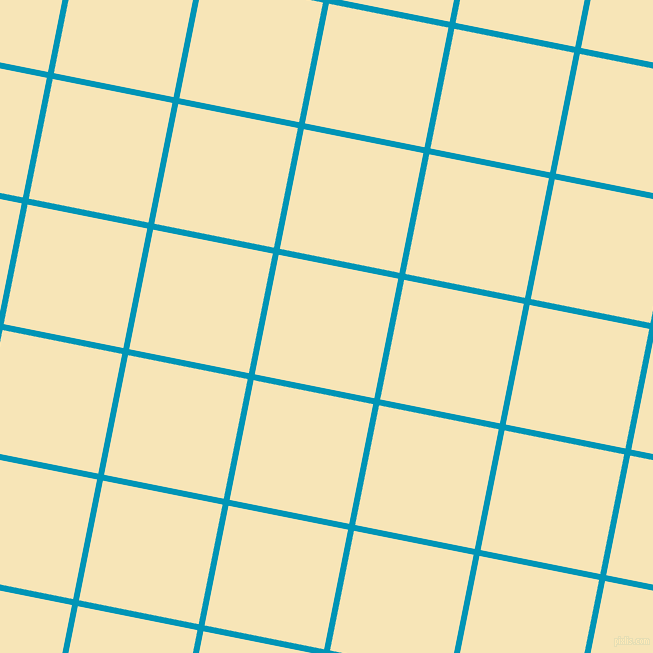79/169 degree angle diagonal checkered chequered lines, 6 pixel line width, 122 pixel square size, Bondi Blue and Barley White plaid checkered seamless tileable