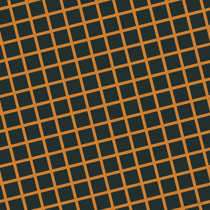 14/104 degree angle diagonal checkered chequered lines, 6 pixel line width, 29 pixel square size, Bronze and Racing Green plaid checkered seamless tileable
