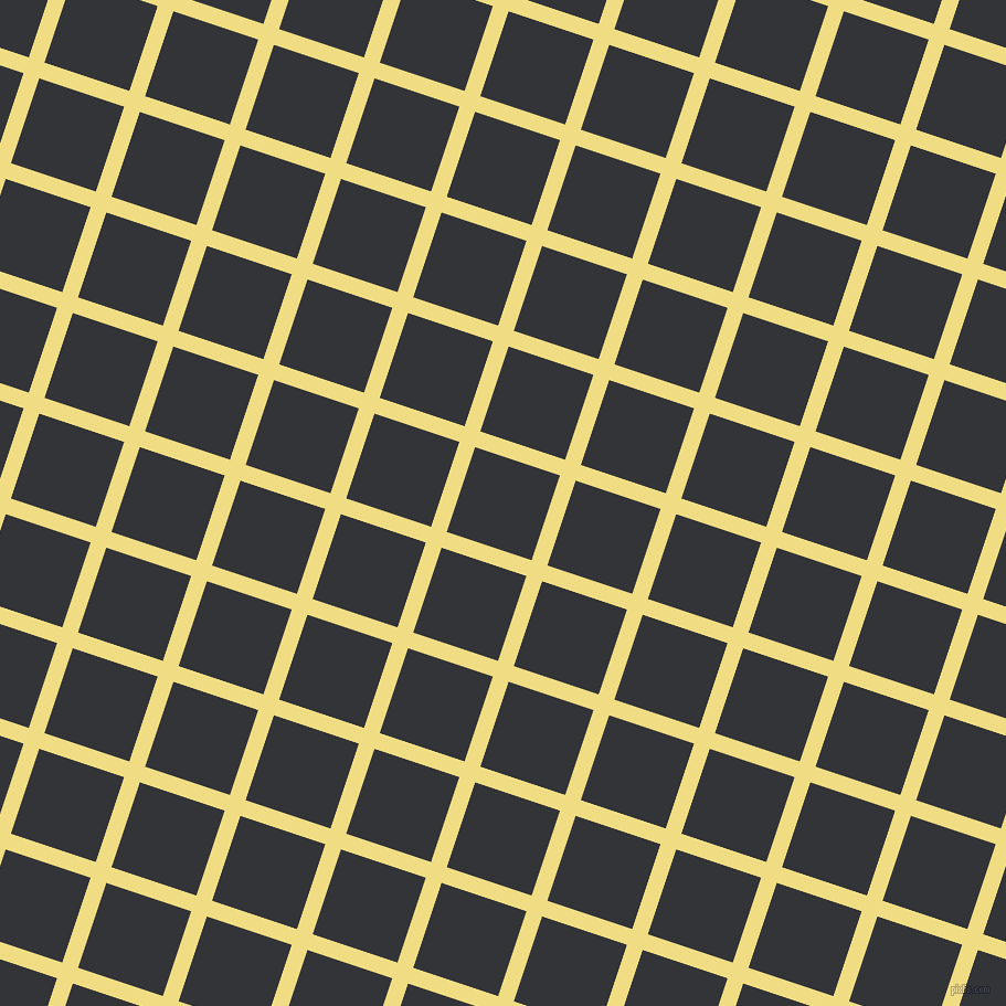 72/162 degree angle diagonal checkered chequered lines, 15 pixel lines width, 81 pixel square size, Buff and Ebony Clay plaid checkered seamless tileable