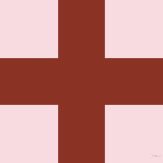 checkered chequered horizontal vertical lines, 152 pixel line width, 384 pixel square size, Burnt Umber and Carousel Pink plaid checkered seamless tileable
