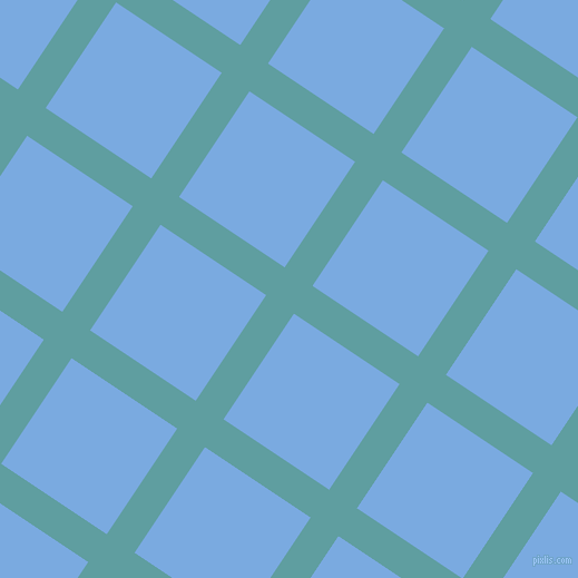 56/146 degree angle diagonal checkered chequered lines, 30 pixel lines width, 114 pixel square size, Cadet Blue and Jordy Blue plaid checkered seamless tileable