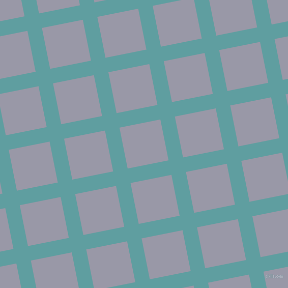 11/101 degree angle diagonal checkered chequered lines, 29 pixel lines width, 82 pixel square size, Cadet Blue and Santas Grey plaid checkered seamless tileable