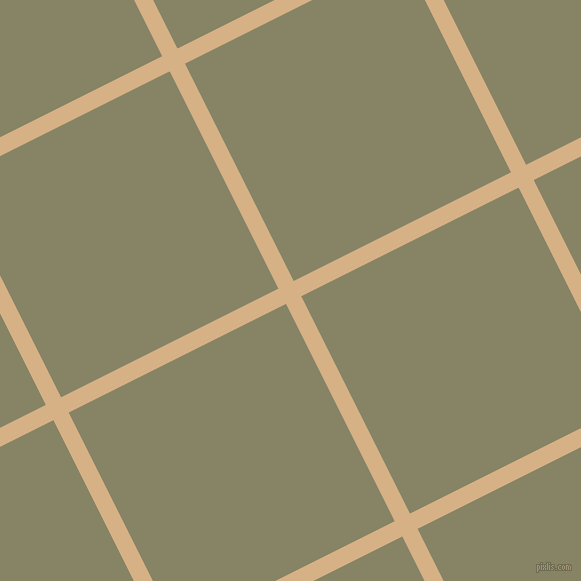 27/117 degree angle diagonal checkered chequered lines, 17 pixel line width, 243 pixel square size, Calico and Bandicoot plaid checkered seamless tileable