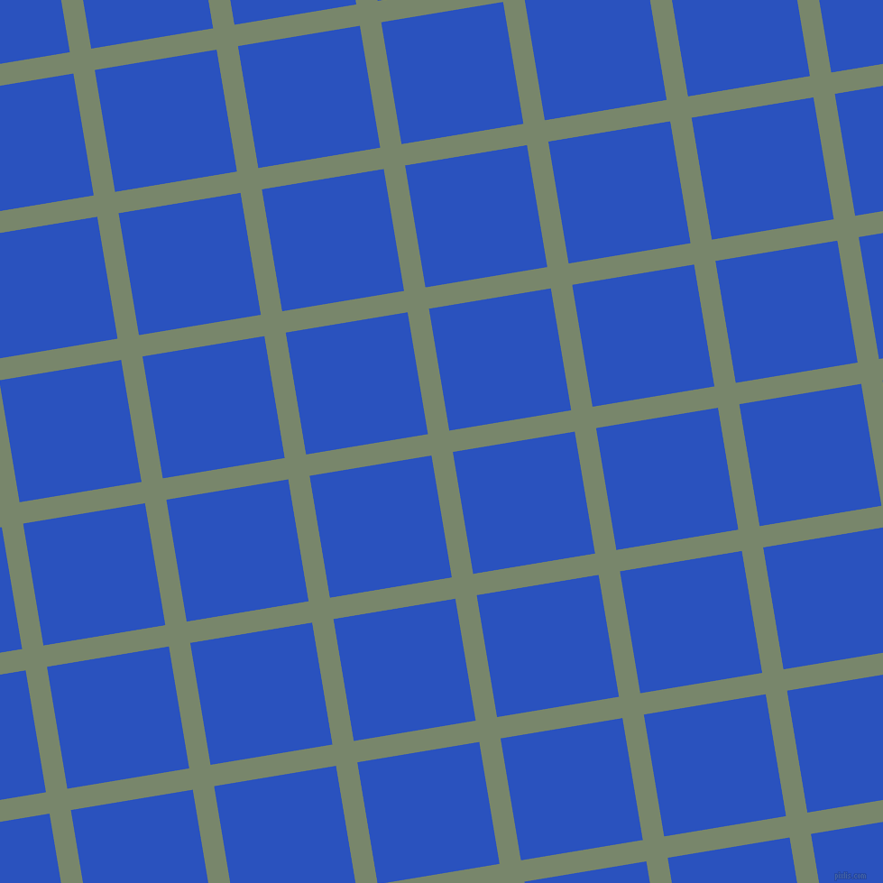 9/99 degree angle diagonal checkered chequered lines, 24 pixel line width, 137 pixel square size, Camouflage Green and Cerulean Blue plaid checkered seamless tileable