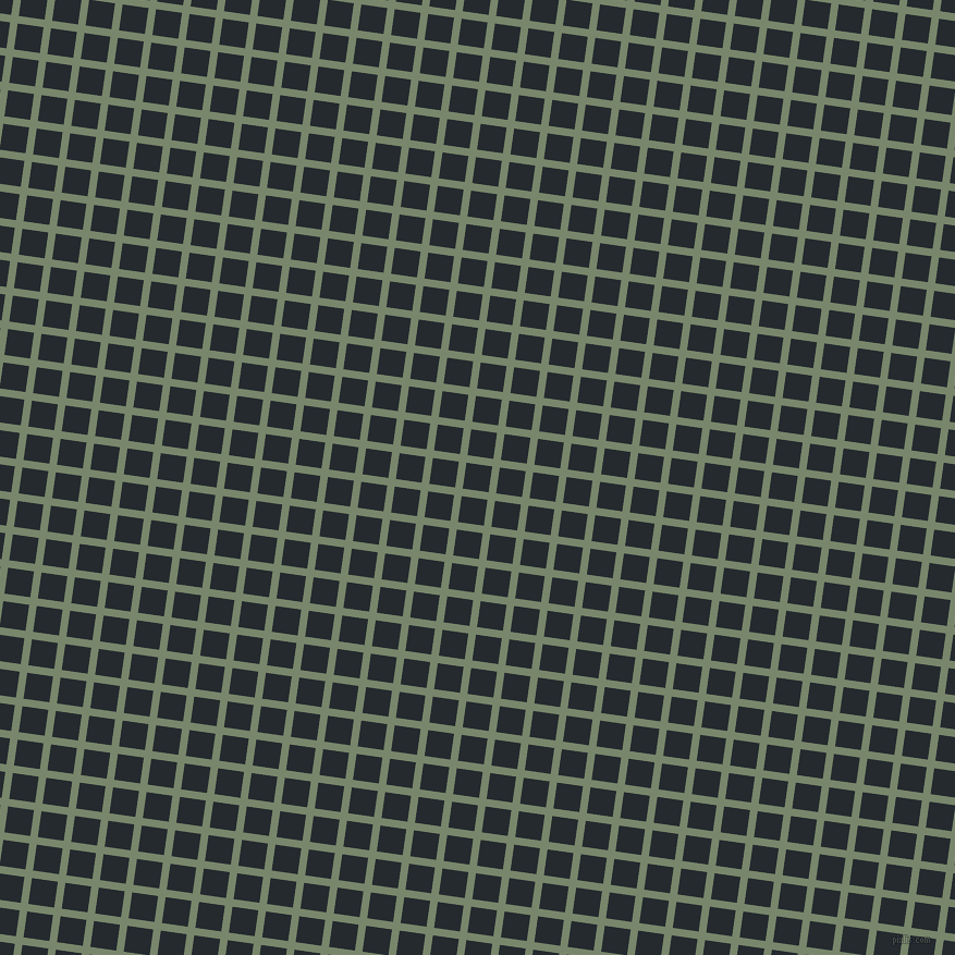 82/172 degree angle diagonal checkered chequered lines, 7 pixel lines width, 24 pixel square size, Camouflage Green and Cinder plaid checkered seamless tileable