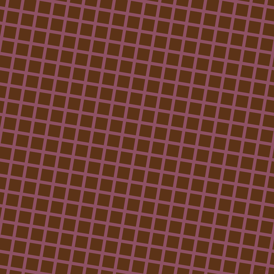 81/171 degree angle diagonal checkered chequered lines, 11 pixel lines width, 41 pixel square size, Cannon Pink and Baker