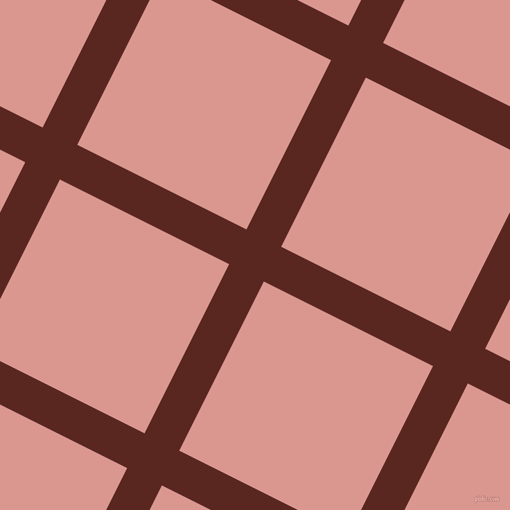 63/153 degree angle diagonal checkered chequered lines, 56 pixel lines width, 273 pixel square size, Caput Mortuum and Petite Orchid plaid checkered seamless tileable