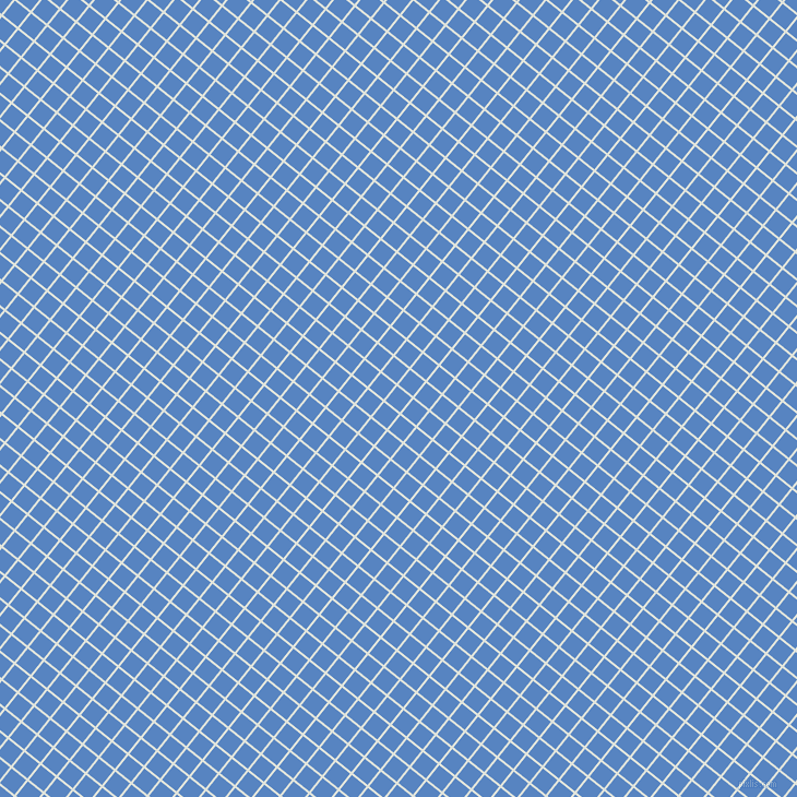 51/141 degree angle diagonal checkered chequered lines, 2 pixel line width, 17 pixel square size, Catskill White and Havelock Blue plaid checkered seamless tileable